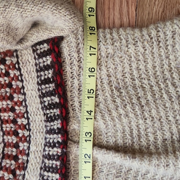 Free People cardigan wool angora blend single button closure Boho  tan brown - Picture 14 of 16